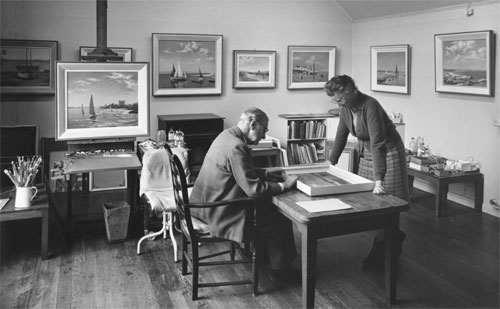 Leslie and Margaret in studio